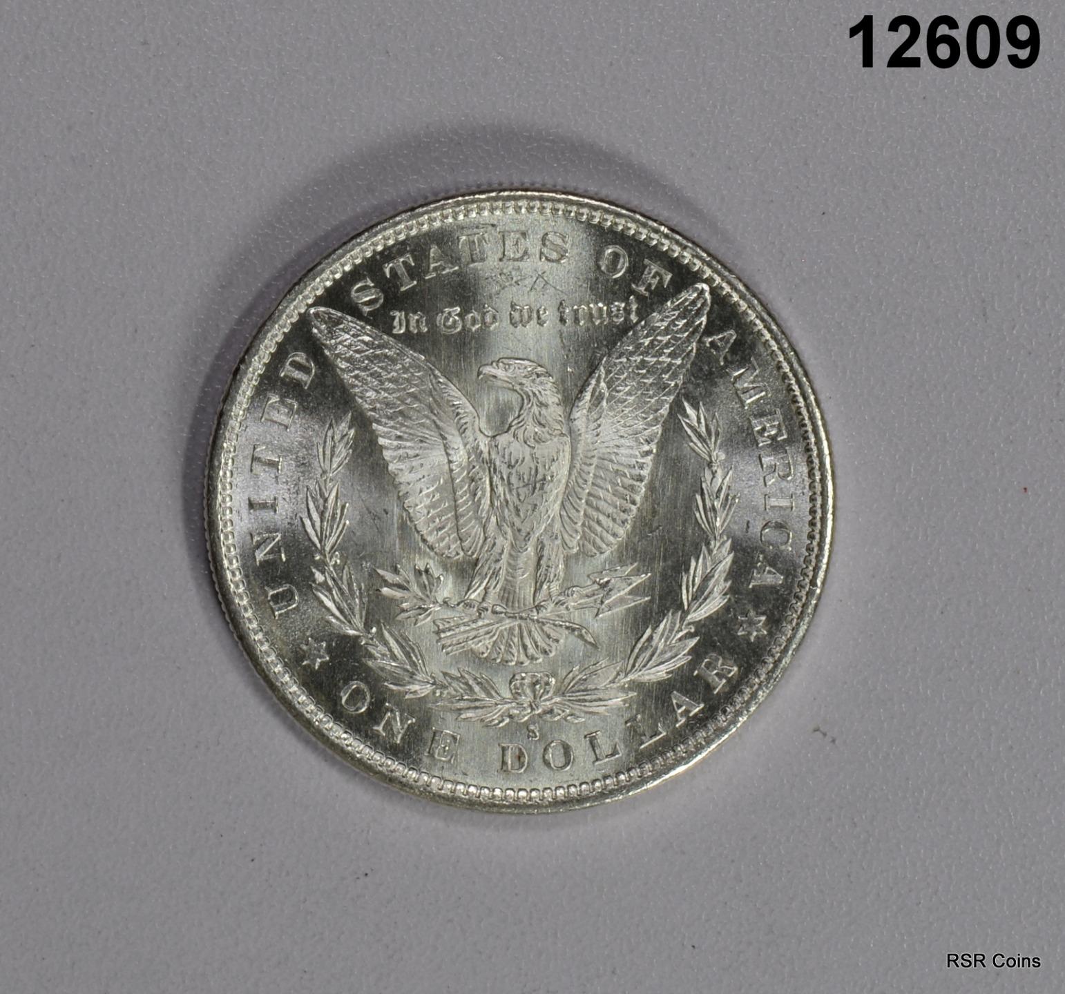 1879 S GEM BU MORGAN SILVER DOLLAR ORIGINAL FLASHY SEMI PL! #12609