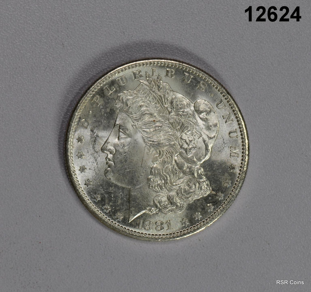 1881 S MORGAN SILVER DOLLAR CHOICE BU FLASHY ORIGINAL COIN! #12624