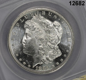 1881 S MORGAN SILVER DOLLAR ANACS CERTIFIED MS63 LOOKS BETTER & PL! #12682