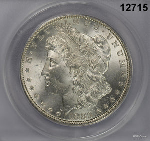 1883 MORGAN SILVER DOLLAR ANACS CERTIFIED MS63 FLASHY! #12715