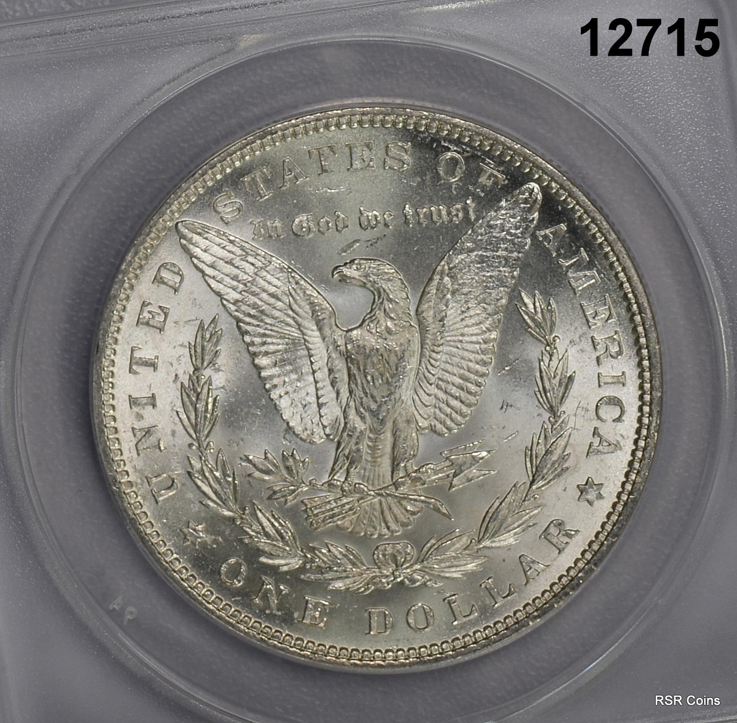 1883 MORGAN SILVER DOLLAR ANACS CERTIFIED MS63 FLASHY! #12715