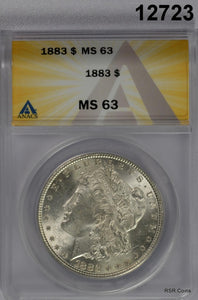 1883 MORGAN SILVER DOLLAR ANACS CERTIFIED MS63 NICE! #12723