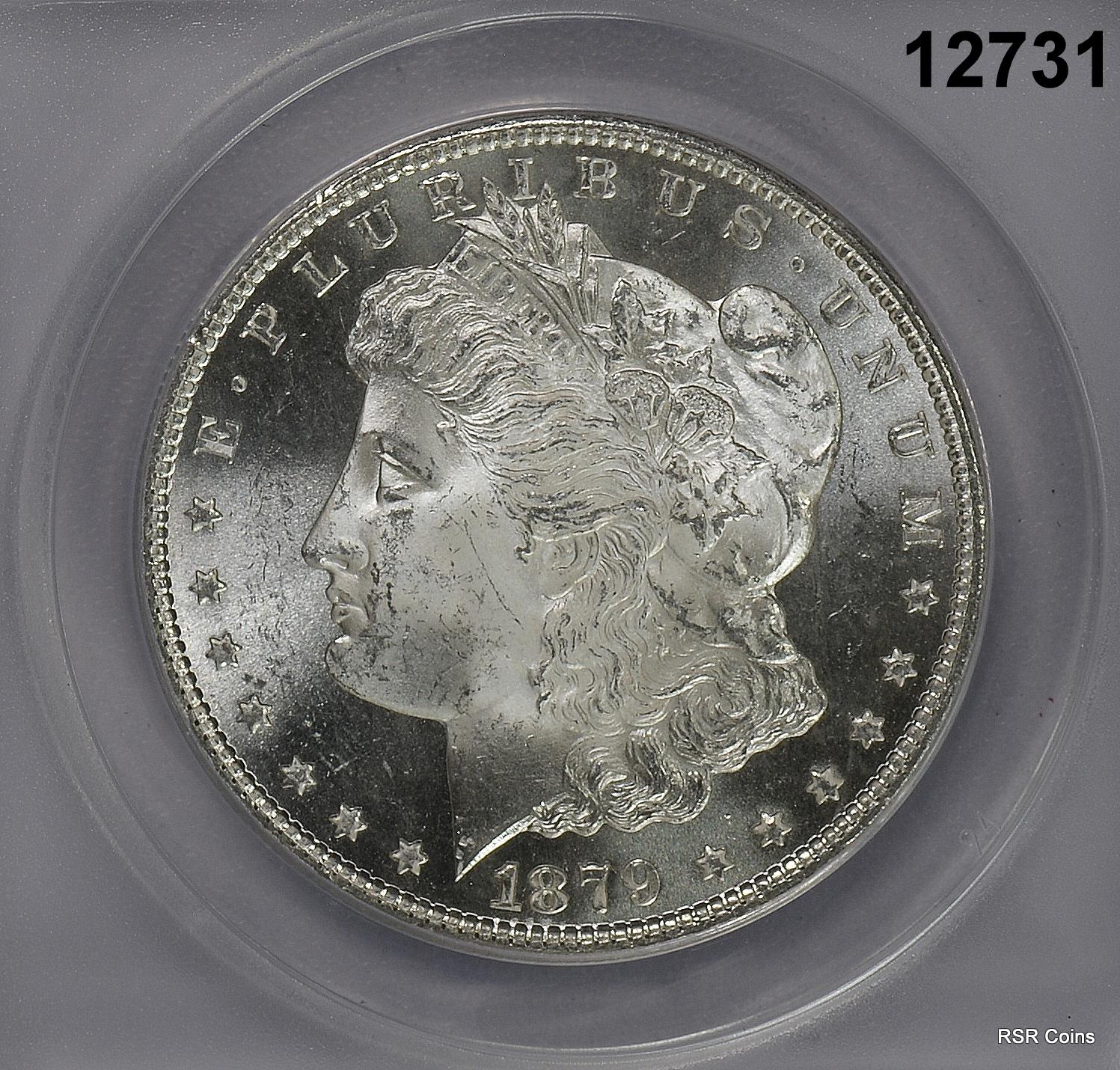 1879 S MORGAN SILVER DOLLAR ANACS CERTIFIED MS64 LOOKS MUCH BETTER GEM! #12731