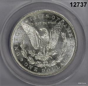 1882 S MORGAN SILVER DOLLAR ANACS CERTIFIED MS63 LOOKS MUCH BETTER FLASHY #12737