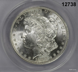 1882 S MORGAN SILVER DOLLAR ANACS CERTIFIED MS63 FLASHY FULLY STRUCK! #12738