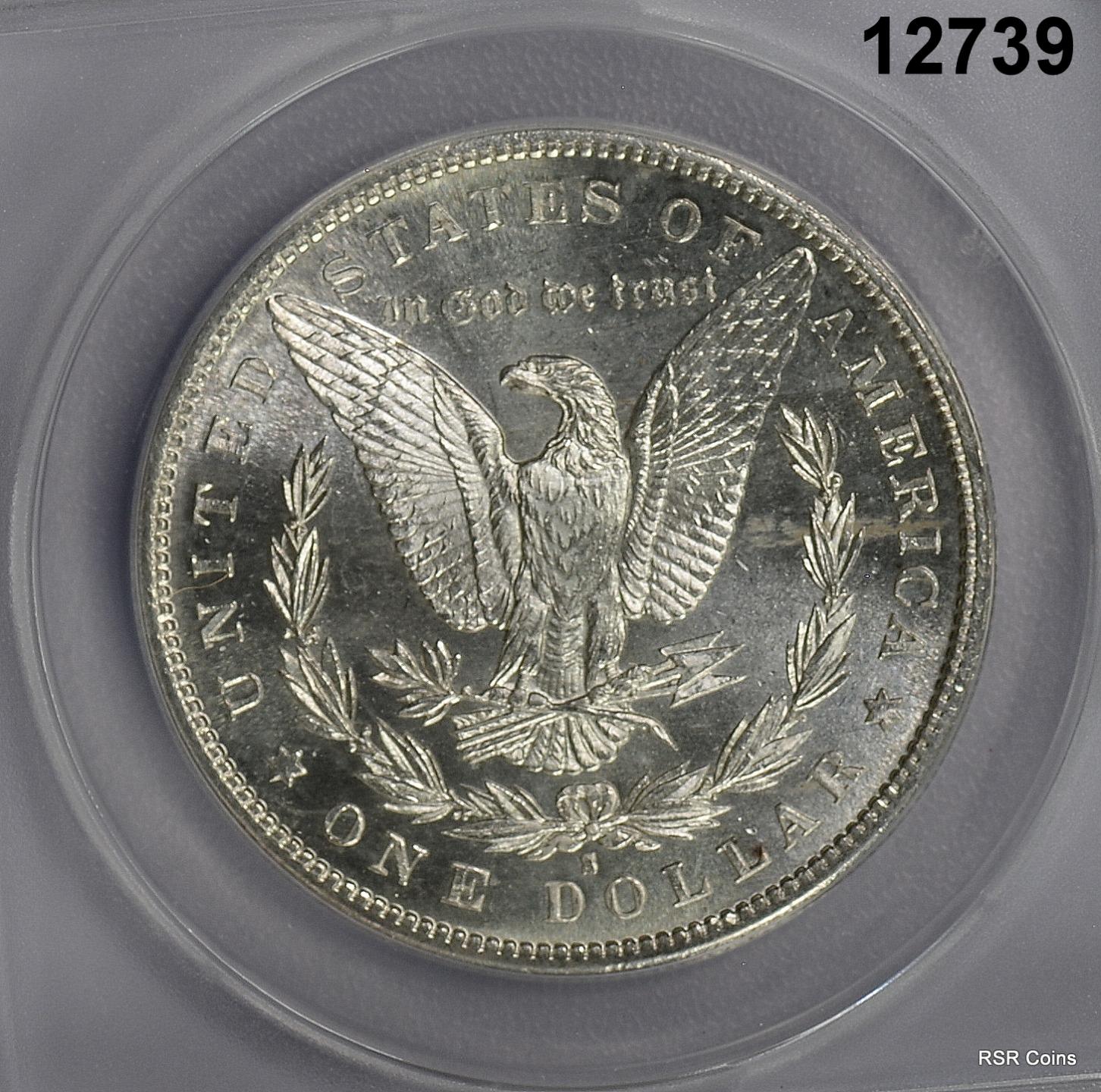 1882 S MORGAN SILVER DOLLAR ANACS CERTIFIED MS64 LOOKS GEM! FLASHY! #12739