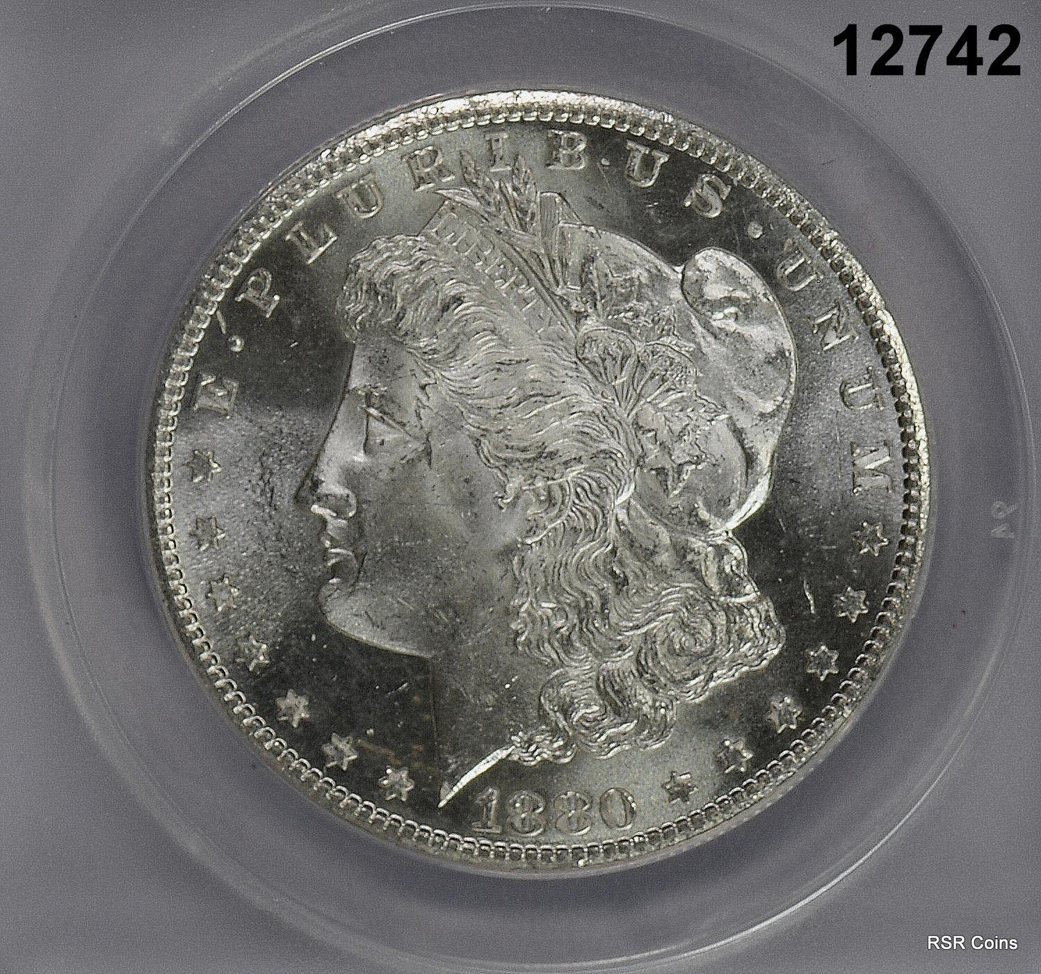 1880 S MORGAN SILVER DOLLAR ANACS CERTIFIED MS64 LOOKS GEM! #12742