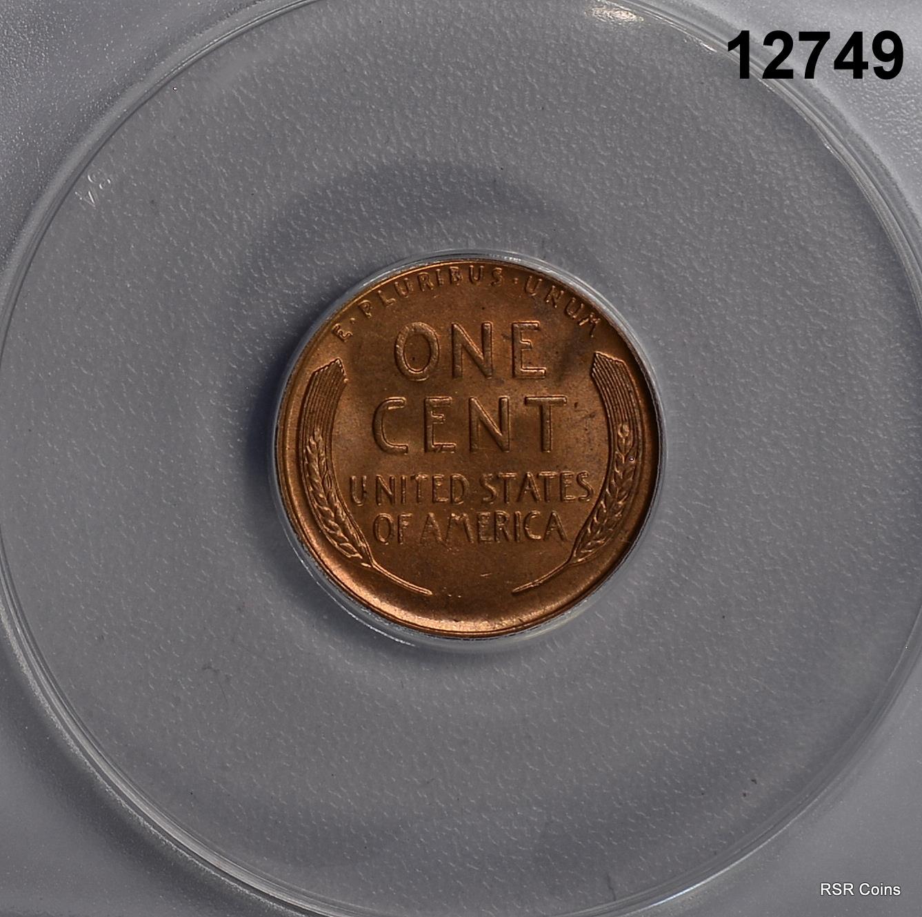 1935 S LINCOLN CENT ANACS CERTIFIED MS64 RB NICE COLOR! #12749