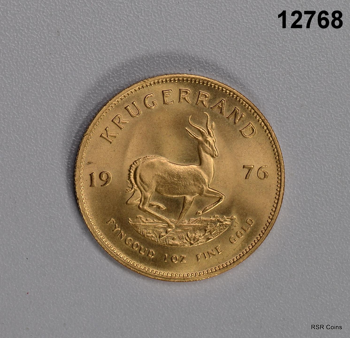 1976 KRUGERRAND 1OZ GOLD COIN GEM BU!! #12768