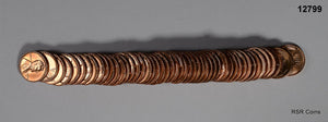 1954 S LINCOLN GEM RED BU CENT ROLL!! WOW! #12799