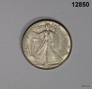 1942 WALKING LIBERTY HALF DOLLAR BU! #12850