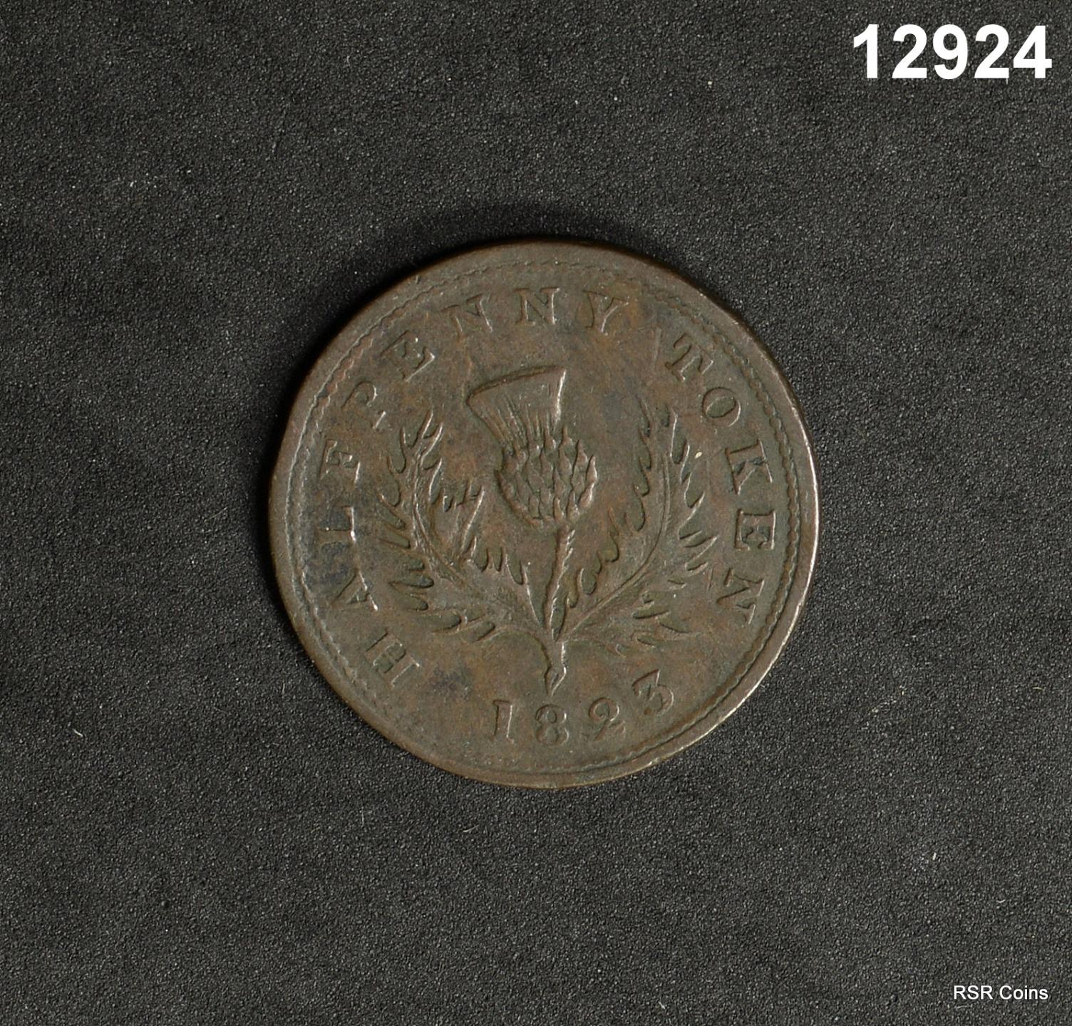 1823 NOVA SCOTIA HALF PENNY TOKEN! #12924