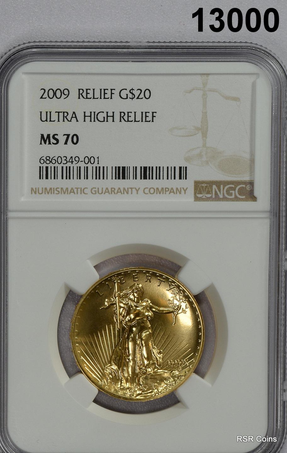 2009 ULTRA HIGH RELIEF G $20 ST GAUDENS NGC CERTIFIED MS70 SEMI PL PERFECT#13001