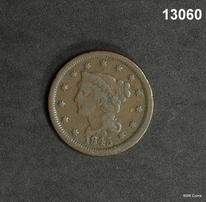 1845 LARGE CENT GOOD! #13060