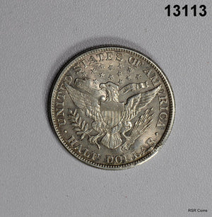 1901 BARBER QUARTER NICE XF WITH W.H.H. STAMPED INITIALS ON OBVERSE #13113