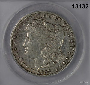 1892 MORGAN SILVER DOLLAR ANACS CERTIFIED EF40 ORIGINAL! #13132