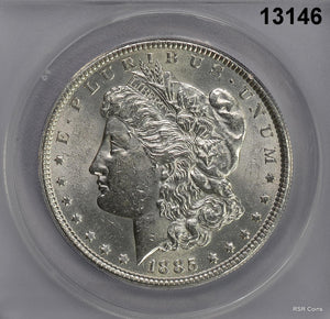 1885 MORGAN SILVER DOLLAR ANACS CERTIFIED MS61 WHITE #13146