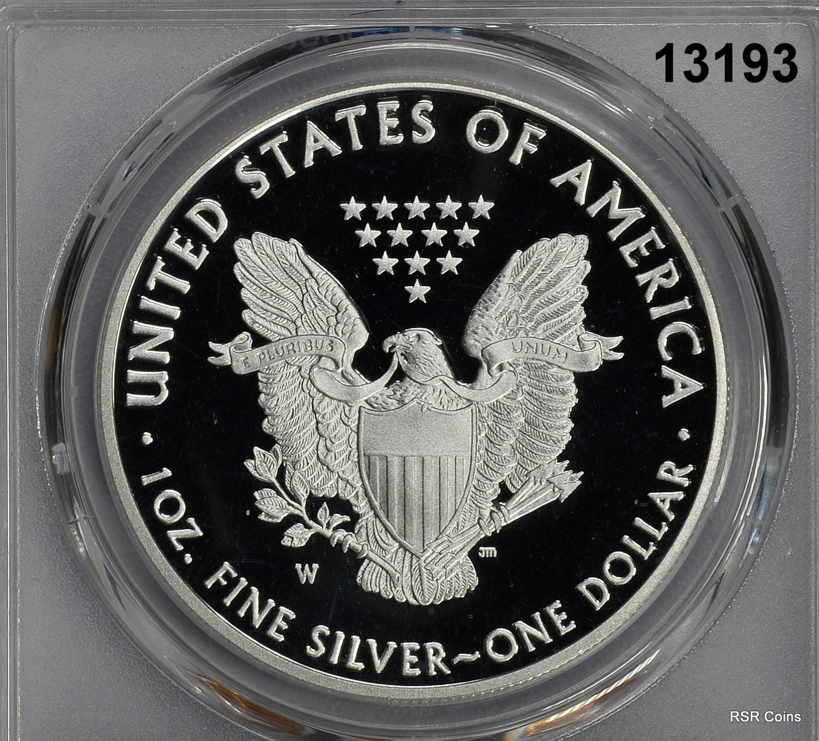 2017 W PROOF SILVER EAGLE PCGS CERTIFIED PR70 DCAM FIRST STRIKE 225 YEARS #13193