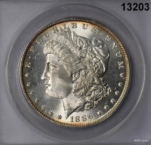 1886 MORGAN SILVER DOLLAR ANACS CERIFIED MS66 GEM FLASHY! #13203