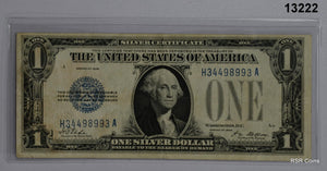 1928 $1 SILVER CERTIFICATE BLUE SEAL FUNNY BACK NOTE CRISP! #13222