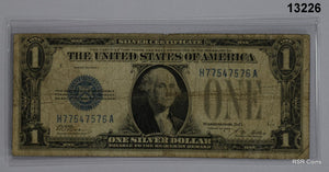 1928 A $1 SILVER CERTIFICATE BLUE SEAL FUNNY BACK NOTE! #13226