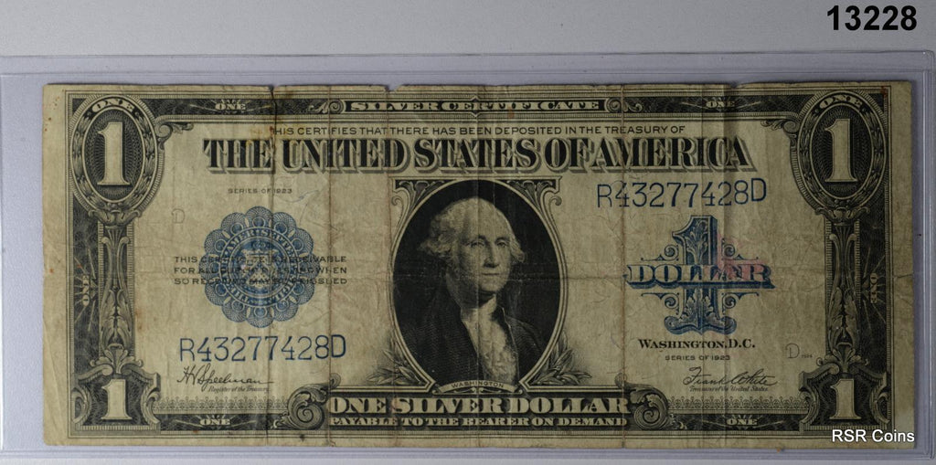 1923 GEORGE WASHINGTON HORSE BLANKET $1 1/2" TEAR #13228