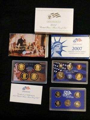 2007 UNITED STATES MINT PROOF SET BOX & CARD GREAT BIRTH YEAR GIFTS!