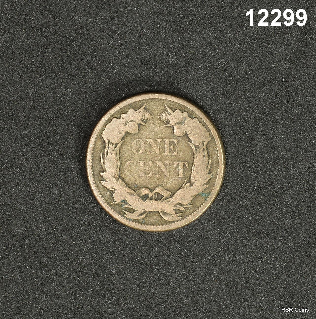 1857 FLYING EAGEL CENT VG! #12299