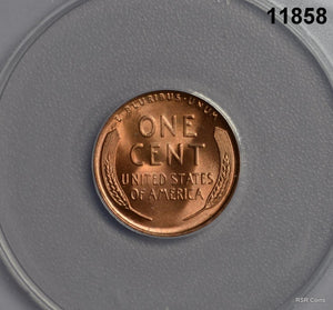 1938 LINCOLN CENT ANACS CERTIFIED MS66 RD! FINE RED! #11858