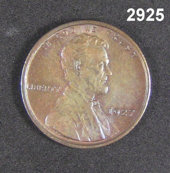 1927 LINCOLN WHEAT PENNY! UNC BROWN #2925