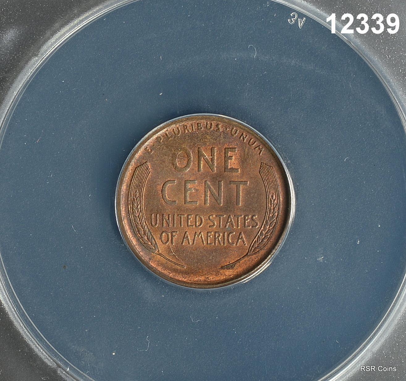 1909 LINCOLN CENT ANACS CERTIFIED AU58 NICE! #12339