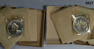 10 1962 80% CANADIAN SILVER DOLLARS IN SEALED MINT BOXES WE JUST OPENED! #8827