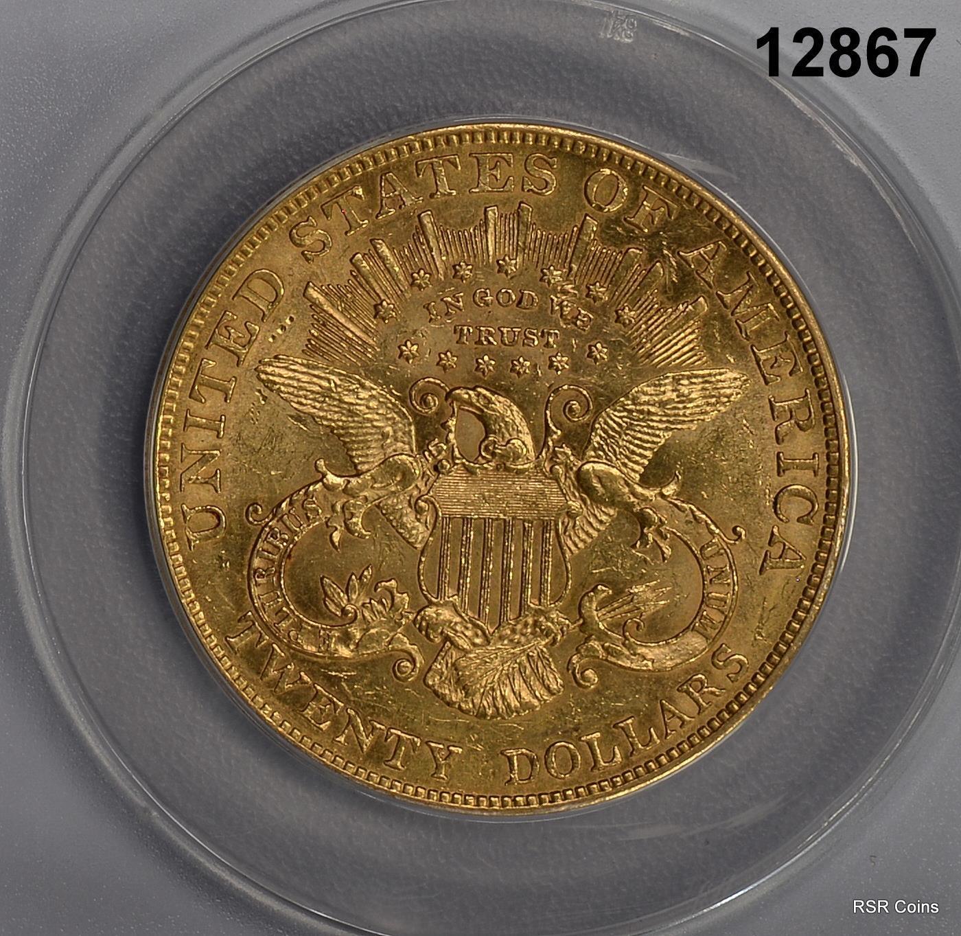 1904 $20 GOLD LIBERTY ANACS CERTIFIED AU55 LOOKS BETTER! #12867