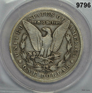 1892 CC MORGAN SILVER DOLLAR ANACS CERTIFIED FINE 15 CLEANED #9796