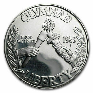 1988-S $1 Olympics XXIV Seoul Silver Dollar TEAM USA CHOICE PROOFCAPSULE! #7827