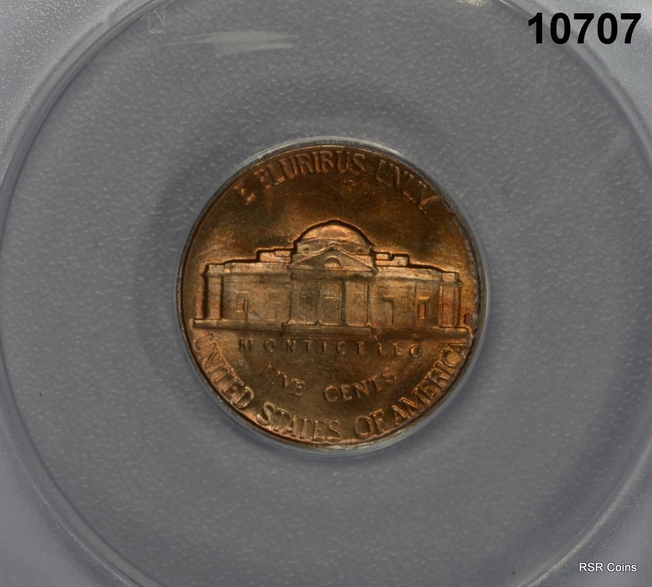 1950 D JEFFERSON NICKEL "ORANGE" ANACS CERTIFIED MS66 WOW! #10707