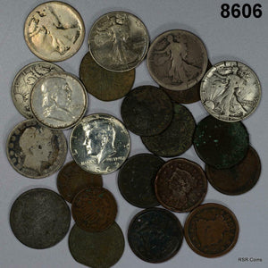 DAMAGED & HOLED CORRODED US TYPE COINS! HAVE FUN! $5 OR SO IN 90% SILVER #8606