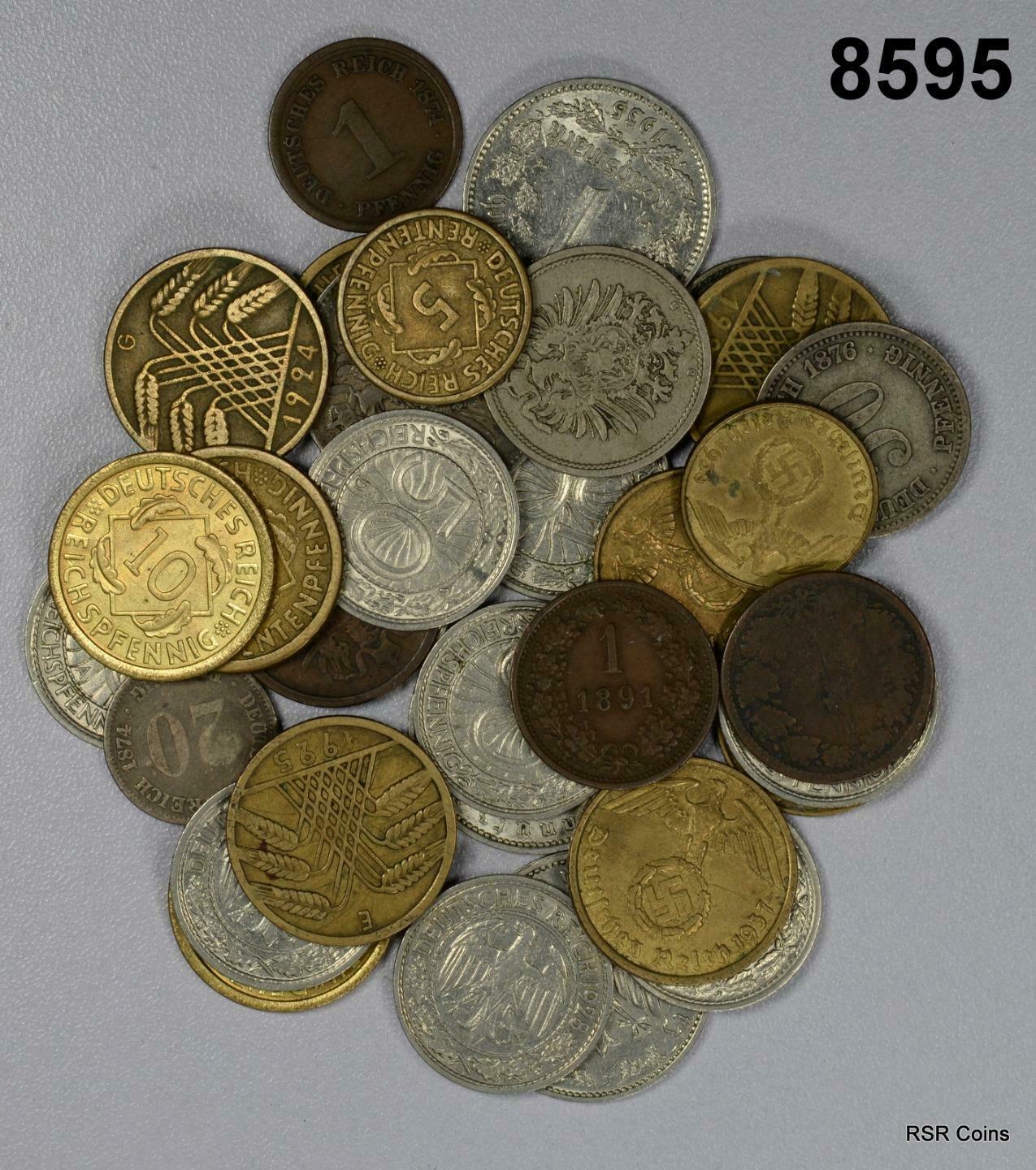 33 MIXED GERMAN 1920'S THRU 1930'S LOT SOME SILVER #8595