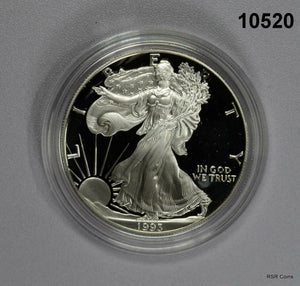 1993 PROOF SILVER EAGLE GEM WITH COA & BOX! #10520