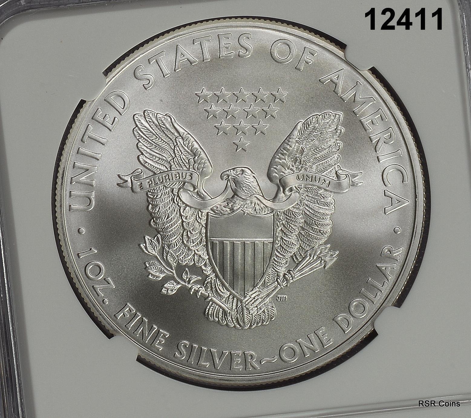 2008 SILVER EAGLE NGC CERTIFIED MS70 PERFECT! #12411