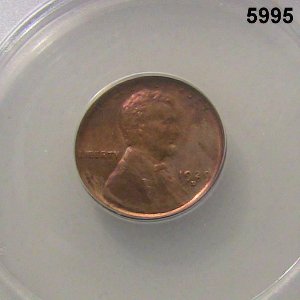 1929 D LINCOLN CENT ANACS CERTIFIED MS60 RECOLORED BETTER DATE! #5995