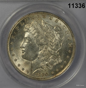 1890 MORGAN SILVER DOLLAR ANACS CERTIFIED MS61 WHITE! #11336