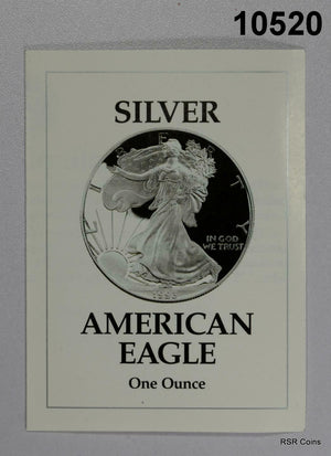 1993 PROOF SILVER EAGLE GEM WITH COA & BOX! #10520