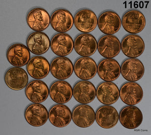 1936 LINCOLN CENTS CHOICE BU PARTIAL (27 COINS) ROLL FLASHY! #11607