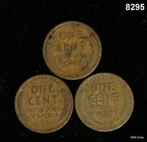 3 COIN LINCOLN CENT LOT: 1913 D, 1912 D, 1912 G-F! #8295