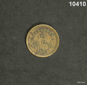 1863 CIVIL WAR TOKEN ROBINSON OF BALLOU GROCERS TROY NY #10410