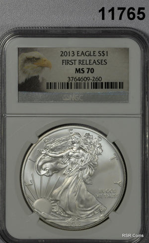 2014 W SILVER EAGLE $1 1ST RELEASES NGC CERTIFIED MS70 #11765