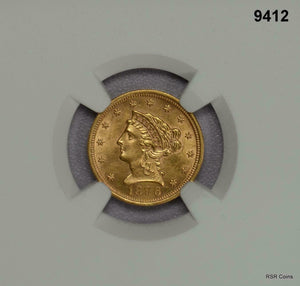 1896 $2 1/2 GOLD LIBERTY MINTAGE 19,070 NGC CERTIFIED MS62 FLASHY! #9412