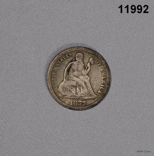 1877 CC SEATED DIME FINE!! #11992