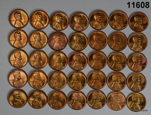 1947 PARTIAL CHOICE BU ROLL (35 COINS) LINCOLN CENTS! WOW! #11608